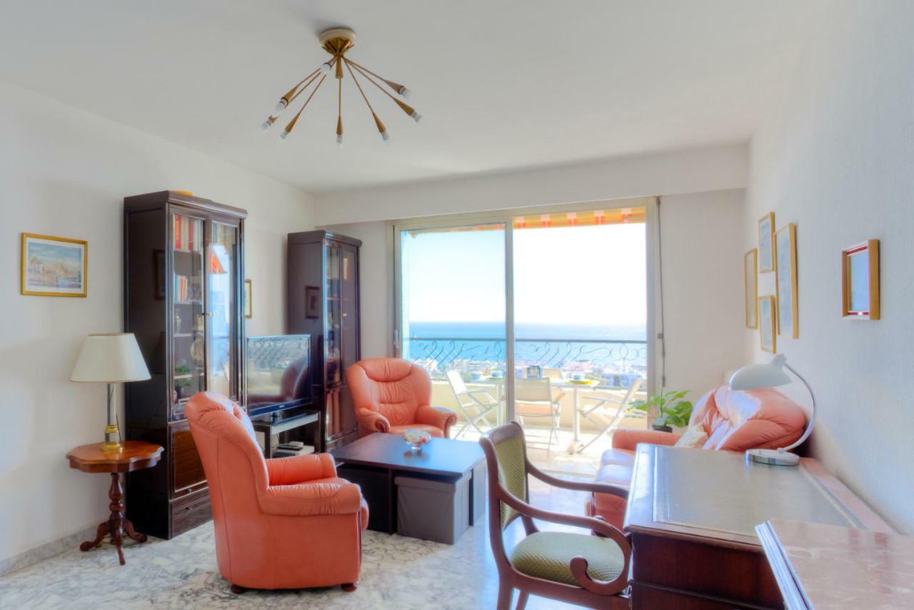 Apartament Confortable 3 Pieces Avec Superbe Vue Mer Nicea Zewnętrze zdjęcie